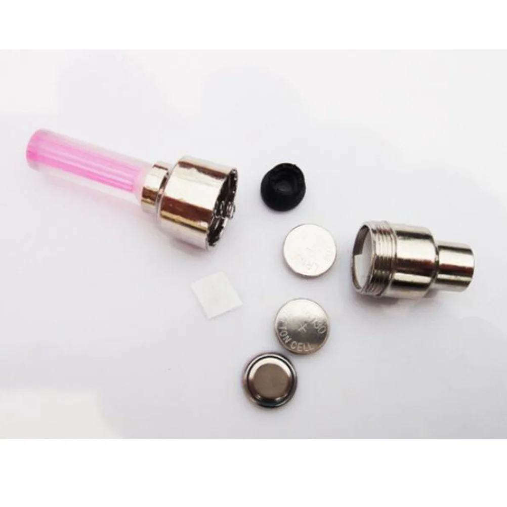 

8pcs Led Fluorescent Valve Stem Lights For Bike Car Tire Wheel Colorful Neon Spoke Lamp, Bicycle Accessories, Tire Valve Light,