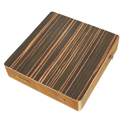 Cajon Drum Compact Portable Travel Box Drum Ebony Wood Flat Hand Cajon Drum With Adjustable Strap Percussion Instrument