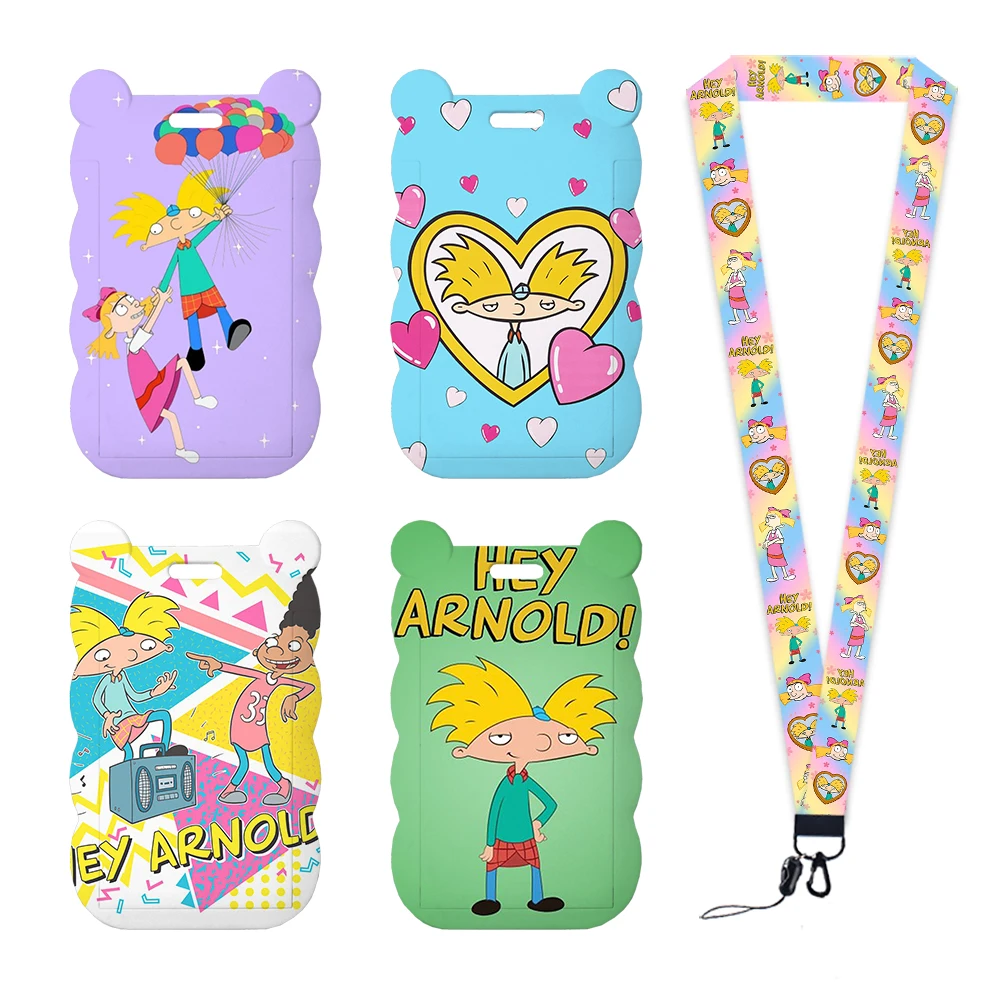 

Cartoon Hey Arnold Helga Lanyard For Keys Chain ID Credit Card Cover Bus Card Holder Charm Badge Holder Personalized Gifts