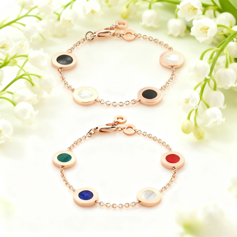 

2025 trendy accessories Luxury Circular Shell Mother - of - Pearl Bracelet, High - quality for Parties & General Use