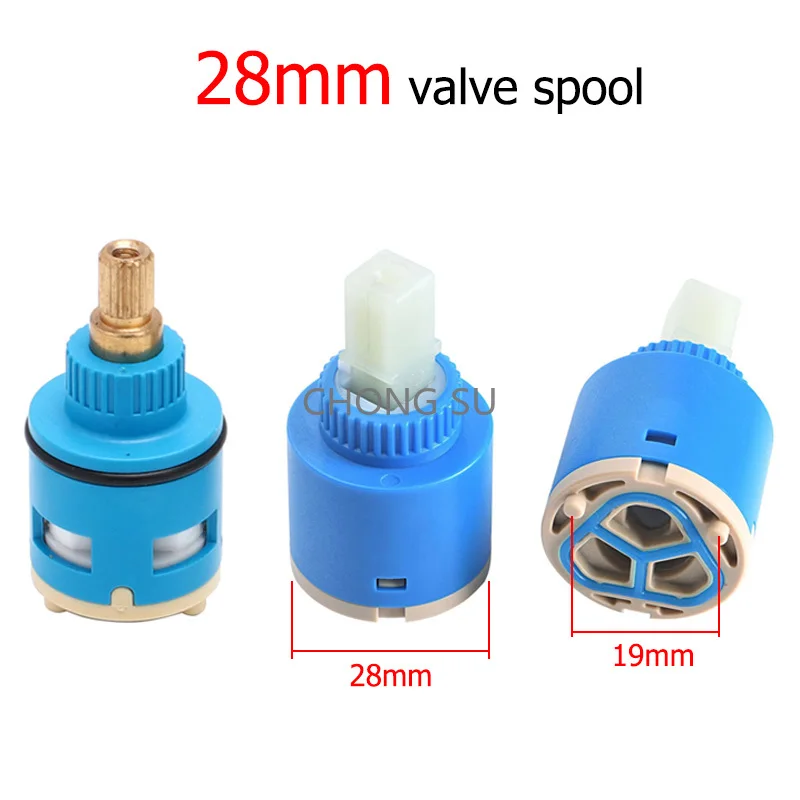 

28mm Faucet Valve Core 3 Gear Hot/Cold Water Faucet Brass Spool Home Bathroom Mixed Shower Switch Accessories 9x9mm 40-Teeth