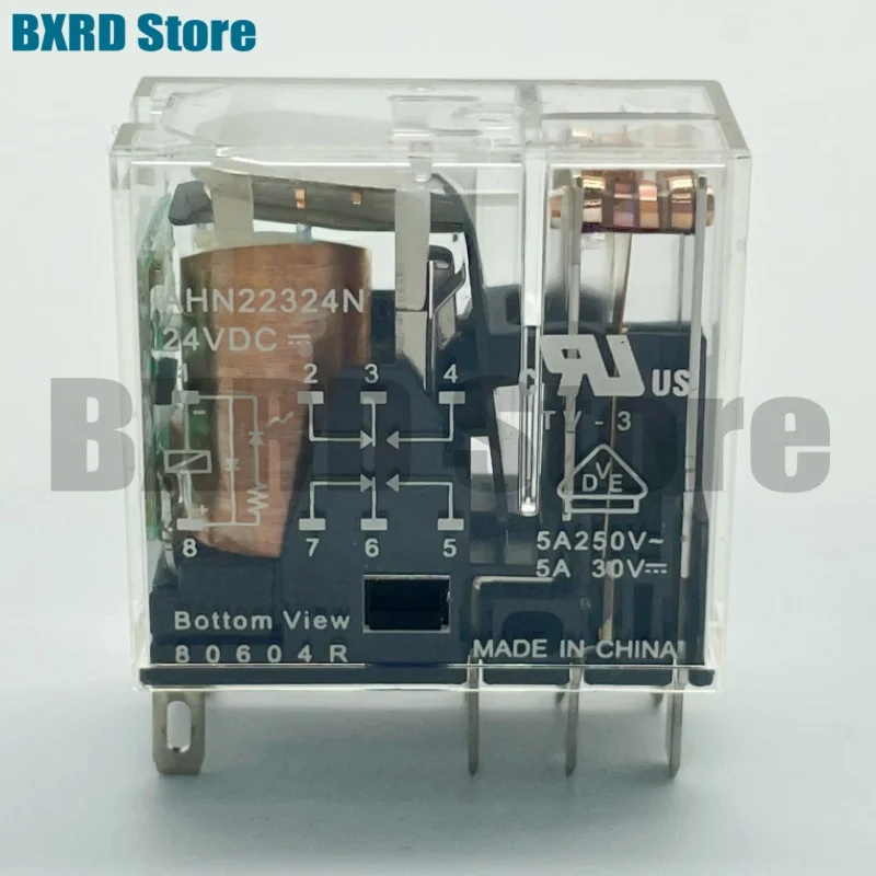 新品オリジナル中間リレー-ahn12324n-24vdc-5ピン-10a