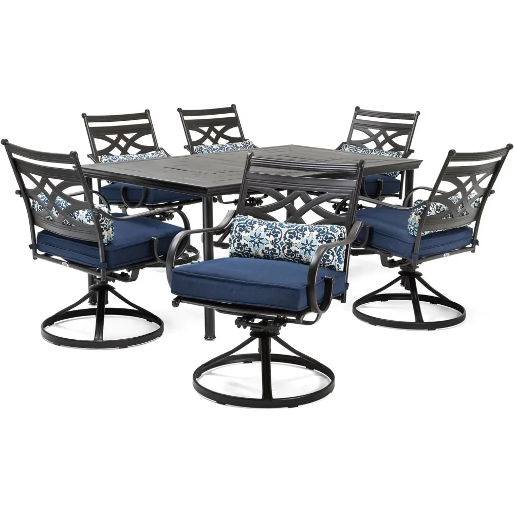 

Patio Furniture Sets, 7-Piece Outdoor Dining Set with Swivel Rockers, Premium All-Weather Furniture, Outdoor Furniture Sets