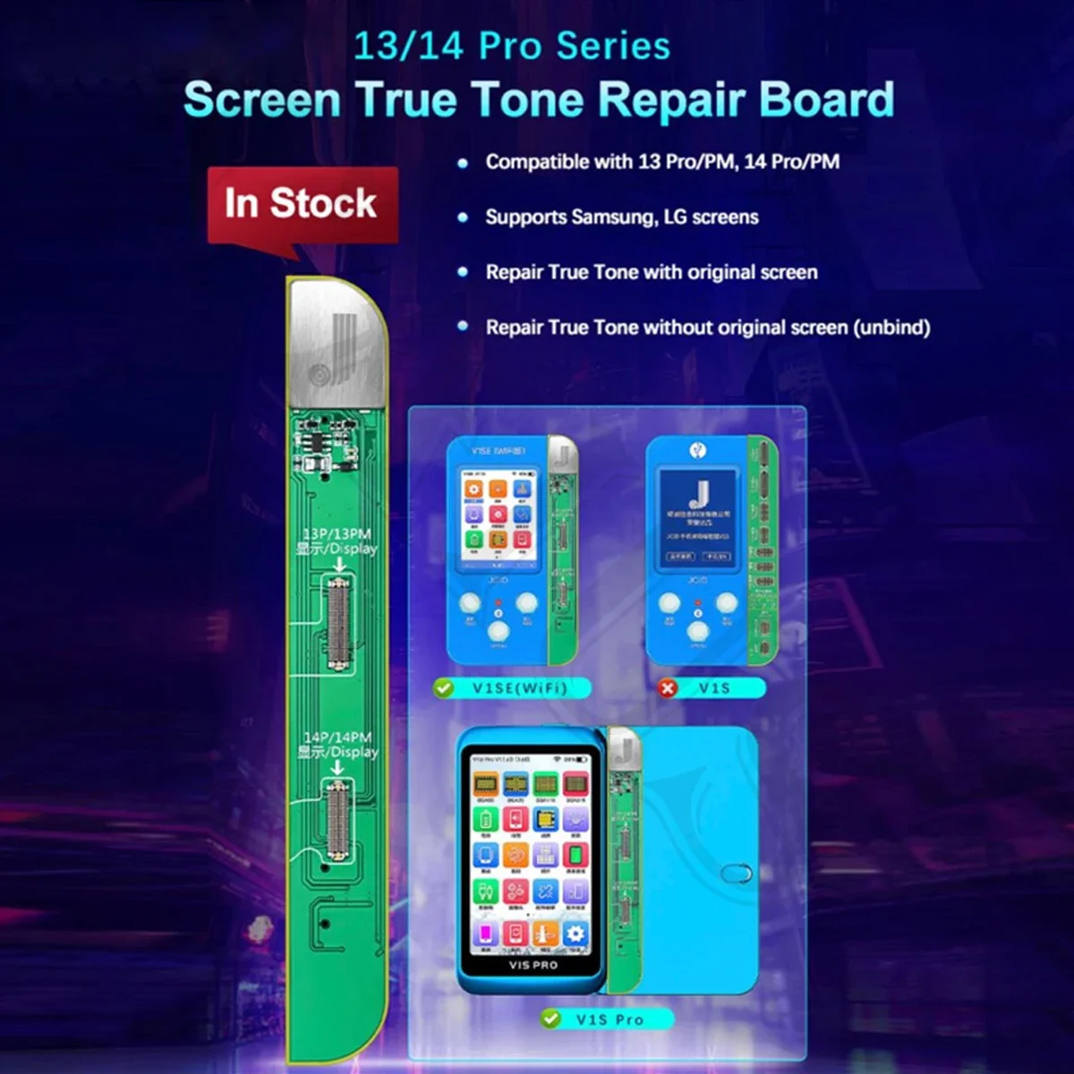 Imagem -06 - True Tone Board para Iphone Recuperação de Tela Leitura e Escrita de Dados Original Color Programmer Tool Iphone 12 Pro Max 13 14 Mini jc V1se V1s Pro