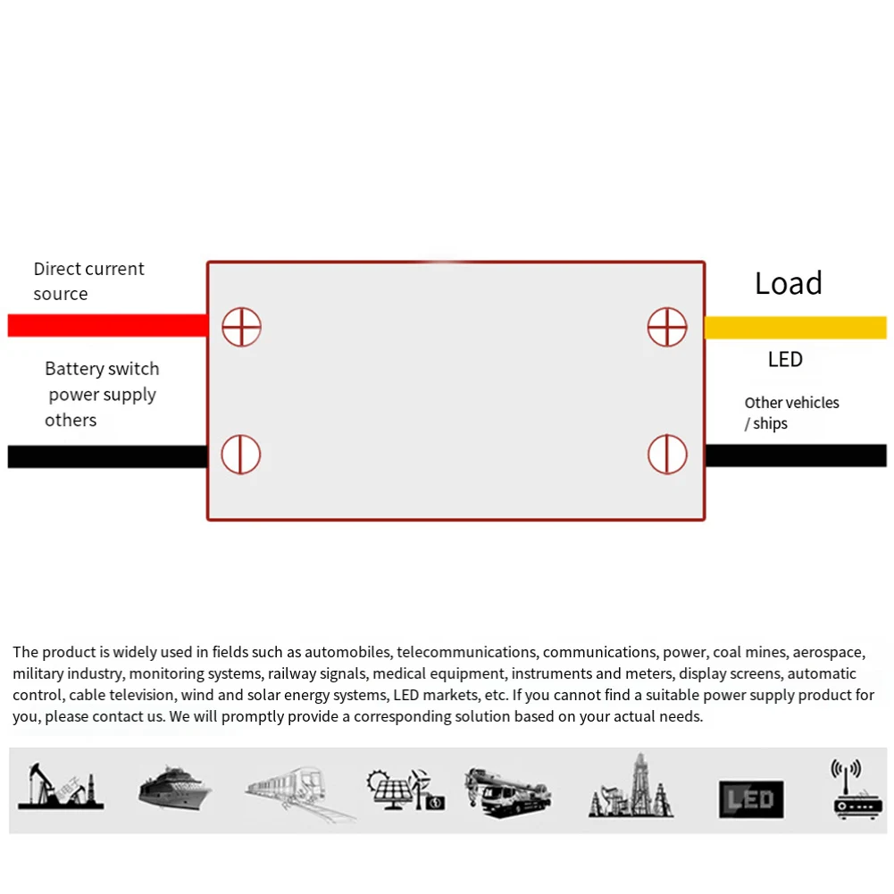 Car Voltage Converter 6V Voltage Converter Outdoor Adventures Cable Length 13cm Compact Design Input Voltage 9V-22V
