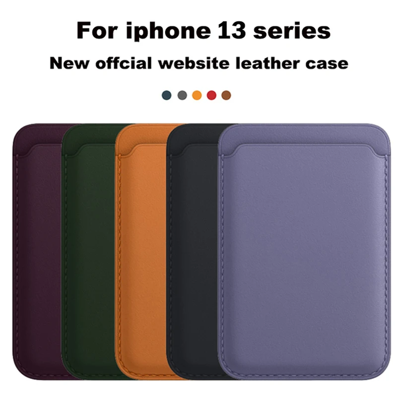 For Magsafe Magnetic Bag Adsorption Card Case For iPhone 13 12 11 Pro MAX Mini Mag safe Cover Magnet Leather Wallet Stand