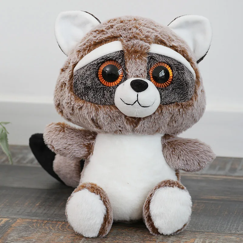 

25CM Raccoon Plush Toy Procyon Lotor Soft Stuffed Animals Pillow Creative Big Tail Raccoon Doll Children Kids Baby Birthday Gift