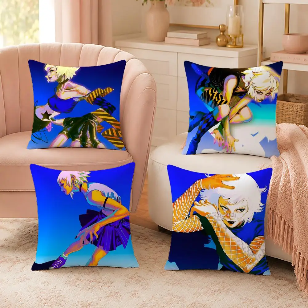 Bruno Ferreira Dynamic Girl Art Cushion Cover Custom Plush Pillow Cover Soft Cloud Comfort for Sofa Bed Couch