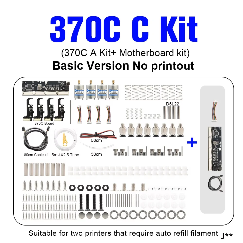 BLV BMCU 370C Open source AMS MMU-oplossingen AMS lite 370 130 BMCU 370 ondersteuning Auto Refill Farm Support Type-c