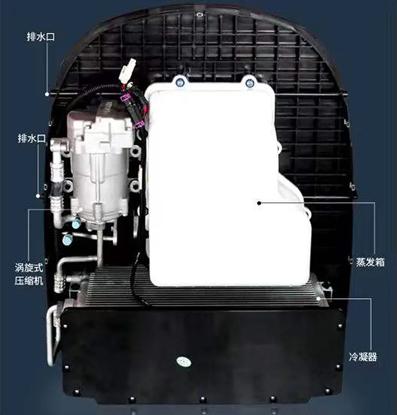 مكيف هواء كهربائي على السطح 12/24 فولت، شاحنة متنقلة، قارب RV، يخت