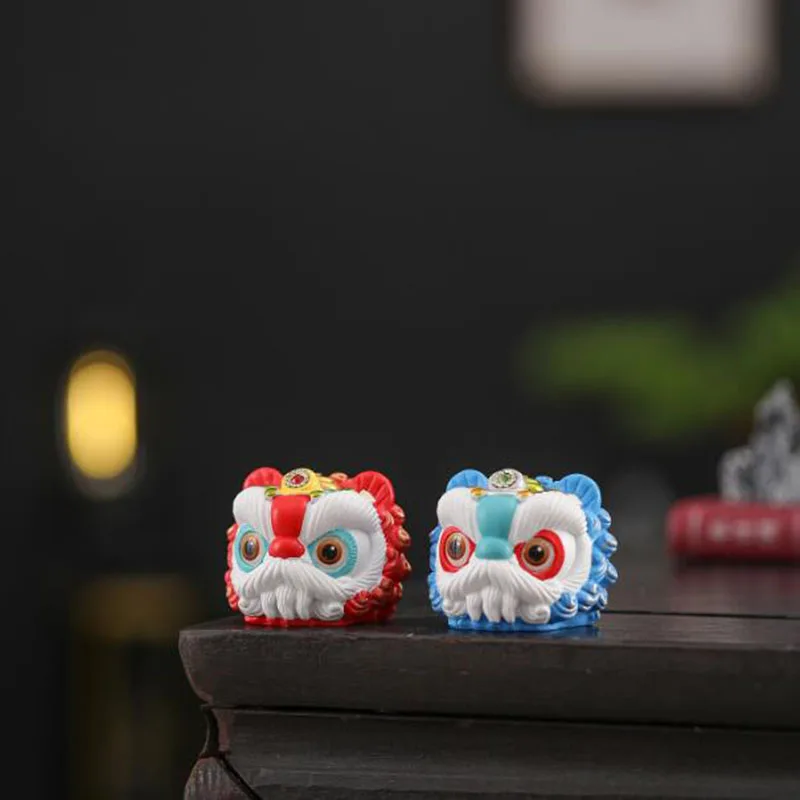 Resin Wealth Awakened Lion Tea Pet Creative Sandalwood Stick Incense Holder Fragrance Censer Tea House Ornaments Home Decoration