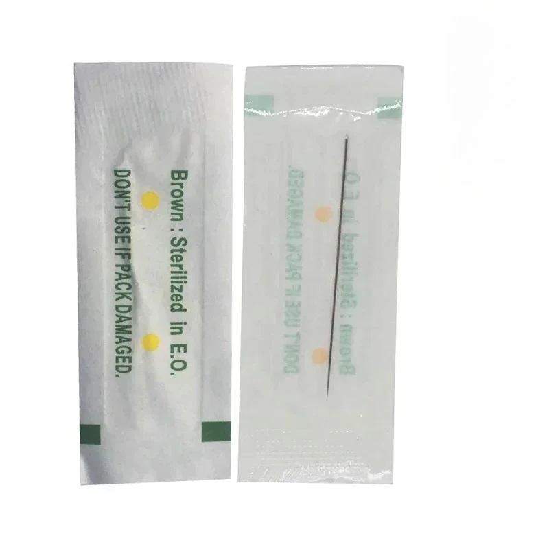 

100 шт. 1RL иглы для татуировки бровей, губ, подводки глаз, стерилизованные одноразовые иглы для татуировки для перманентного макияжа, используемые для тату-машины