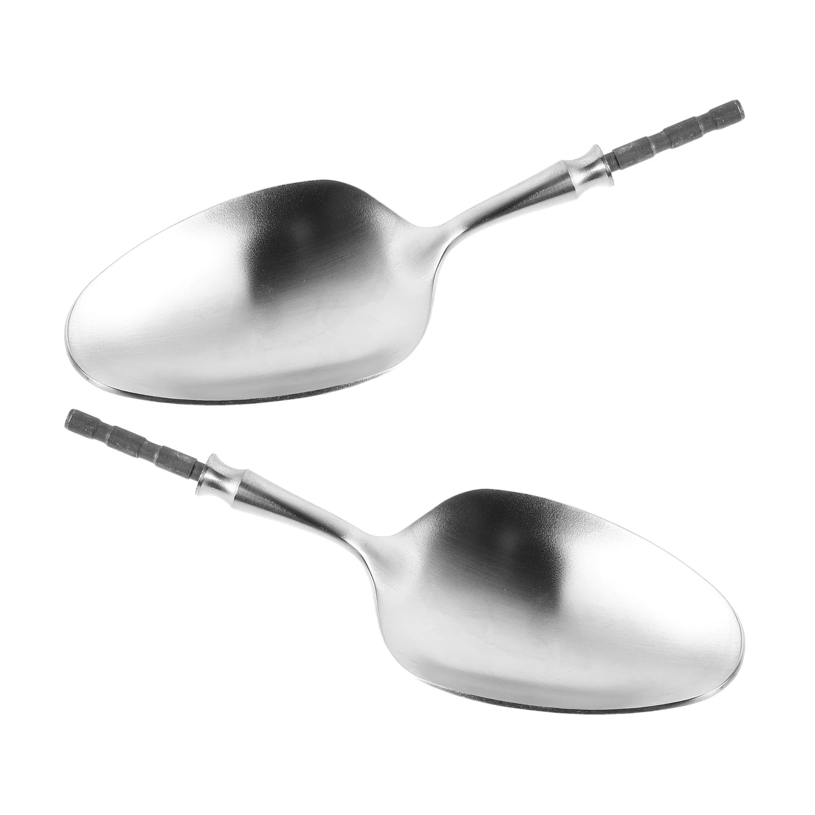

2Pcs Cutlery Spoon Head Replacement Stainless Steel DIY Accessory Western Flatware Detachable Dinner Spoon Part