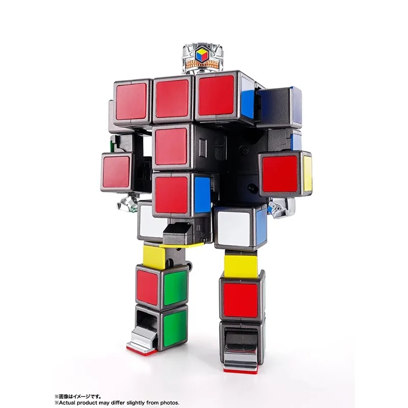 Bandai Genuine Superalloy Rubik's Cube Robo Anime Action Toys for Boys Girls Kids Christmas Gift Collectible Model Ornaments