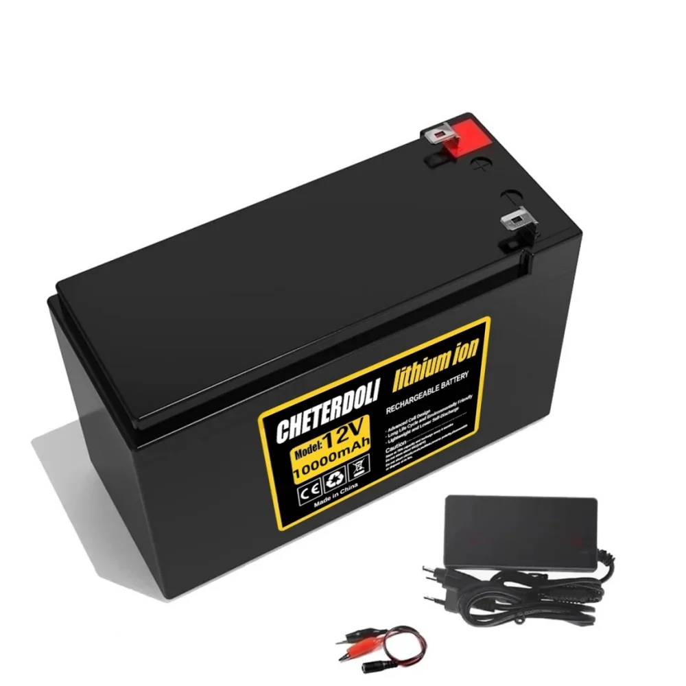 

12V 3Ah~20Ah 18650 Lithium Battery Pack with BMS 3A Charger High Current for Sprayer children's toy car Solar Power Ready to Use