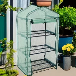 2/3/4tier Portable Weatherproof Greenhouse  Plant Flower Waterproof Antifreezing Warm Room (no Iron Shelf)  hidroponia em casa