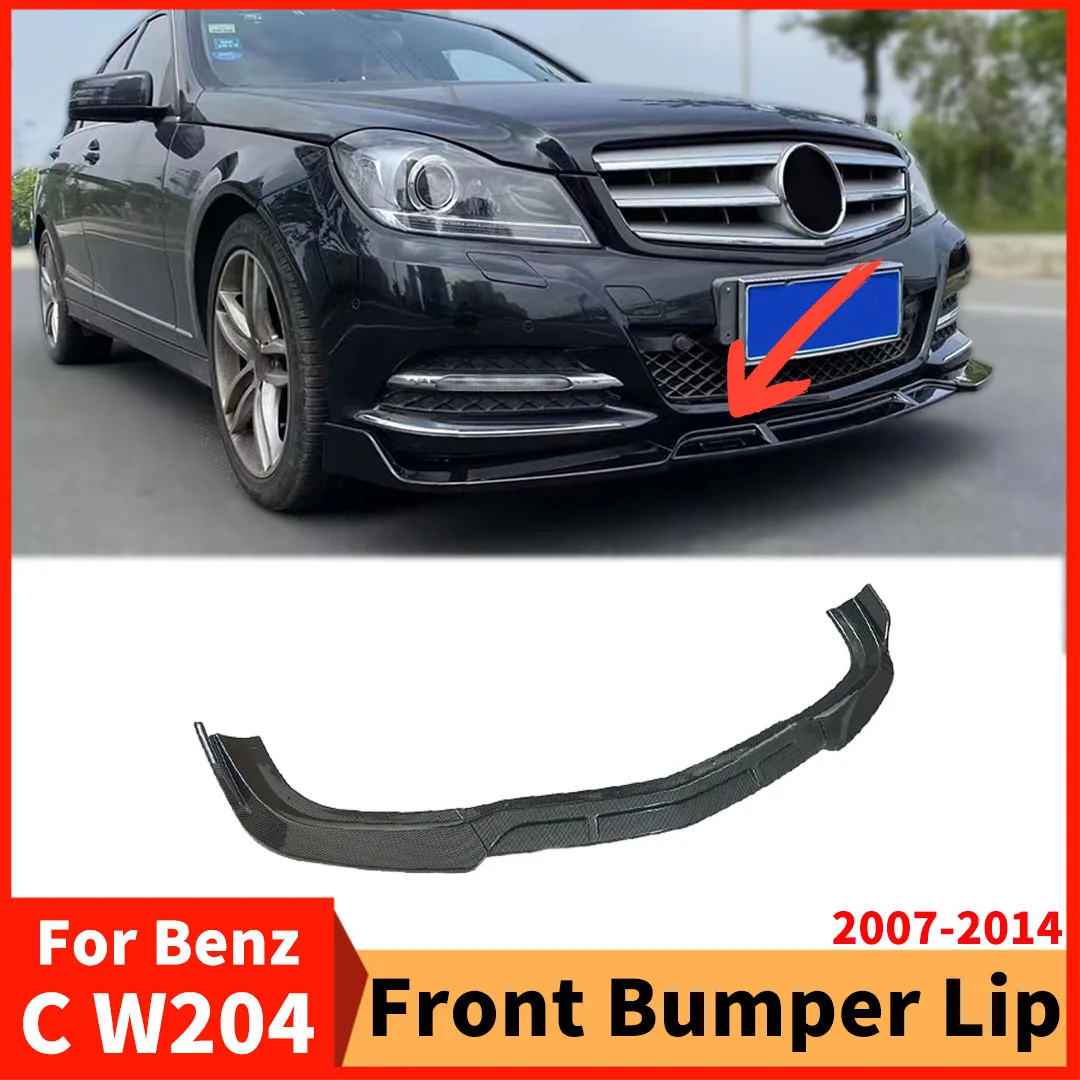 

Front Bumper Lip Chin Diffuser Guard Refit For Mercedes Benz C W204 4 Door 2007-2014 Like C180 C200 C250 C300 Tuning Accessories