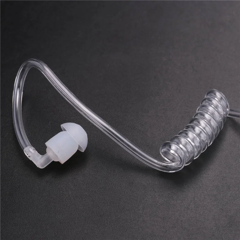 20X Straight Listen Only Transparent Flexible Acoustic Tube Earpiece 3.5Mm Earphone Headset Mono Jack For Walkie-Talkie-A74Z - view 4