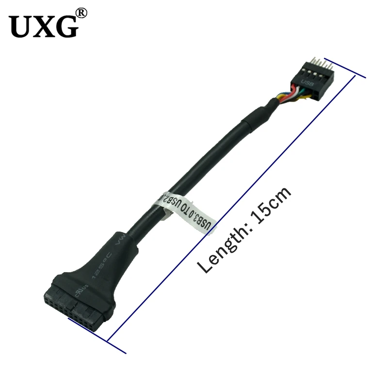 New 15cm USB 3.0 20pin Housing Male To Motherboard USB 2.0 9pin Female Cable Adapter For Desktop Computer PC Mainboard