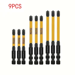 9pcs FPH2 Electrician Special Screwdriver Bits Magnetic Batch Head Impact Strong Cross Anti Non-slip 65/110/150mm Screw Driver