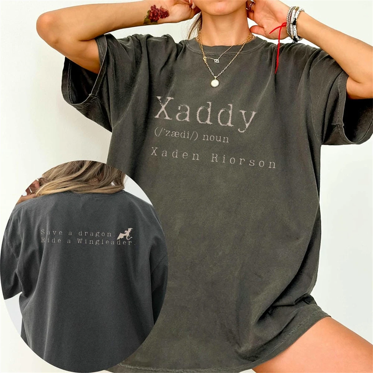 Xaddy Cotton TShirt Retro Xaden Riorson Fourth Wing Tee Shirt Sarah J Maas Merch Bookish tshirt Iron Flame Rebecca Yarros Top