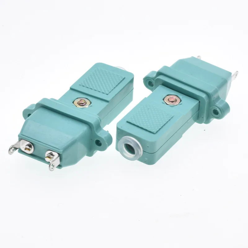 Small two-wire electric screwdriver plug 2-core power socket DC power plug connector 2 pins black small two-wire plug
