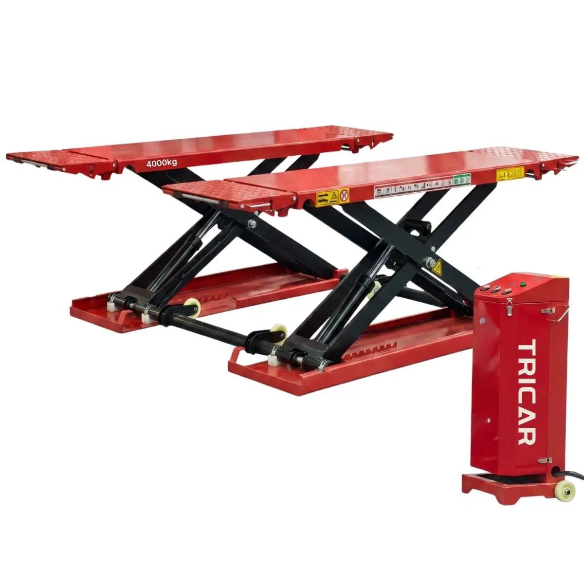 

2027 Hot Sale 1200mm 4T Hydraulic Scissor Portable Scissor Lift with CE 4000kg Lifting Capacity Mid-position Car Lifter