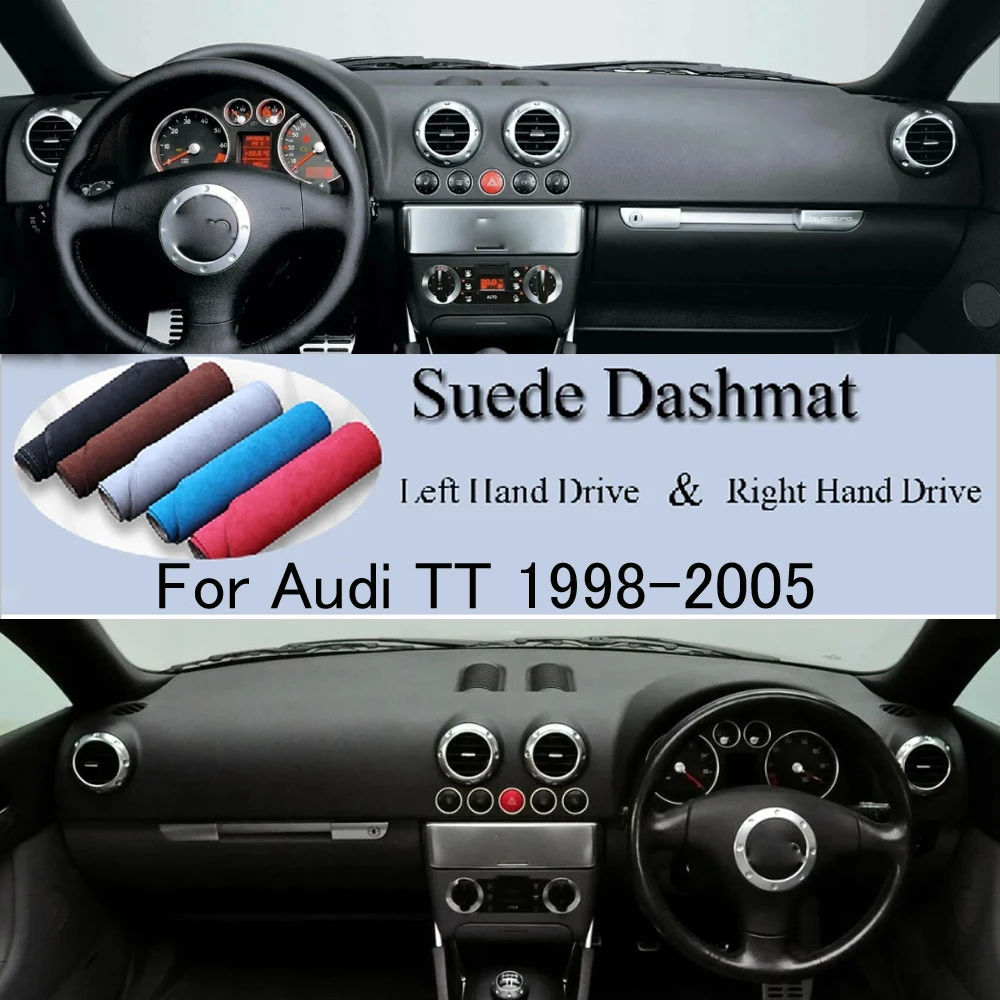 Suede Leather Dashmat Dashboard Cover Pad Dash Mat Carpet Car Accessory Sunshades For Audi TT QUATTRO 225 8N 8N3 8N9 1998-2005