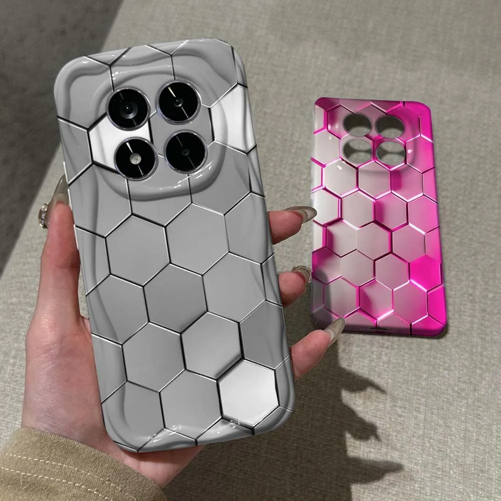 

Hexagonal style pattern For Xiaomi Poco F3 F4 F5 F6 M3 M6 M7 X2 X4 X5 X6 X7 C75 Pro 5G Feilin Wave Oil Shell Phone Case