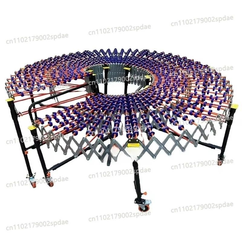 Telescopic Gravity Conveyor Portable Customizable For Food Box Warehouse Cargo Handling Operations