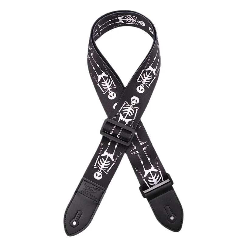 Polyester Printing Strap for Electric Guitar, New Skull Totem, Widening Musical Instrument Supplies