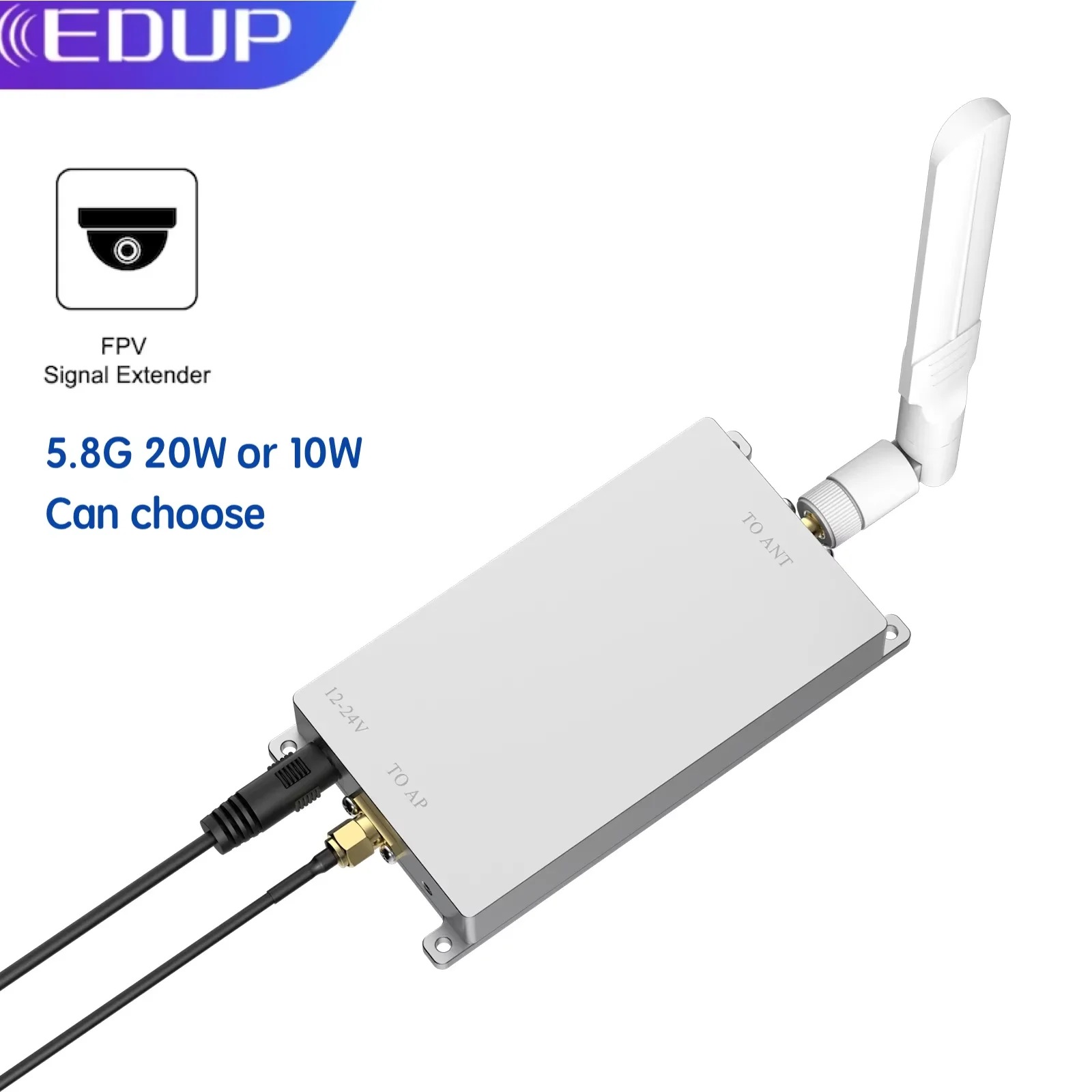 

EDUP 20W/10W Bidirectional WiFi Booster Wireless WiFi Signal Extender Signal Amplifier 5.8 Ghz Power Range Extender