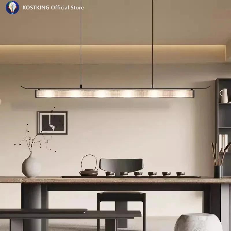 Dining Room Chandelier Designer New Style Bar Counter Linear Strip Lamp Office Study Tea Room Dining Table Lighting Lamp