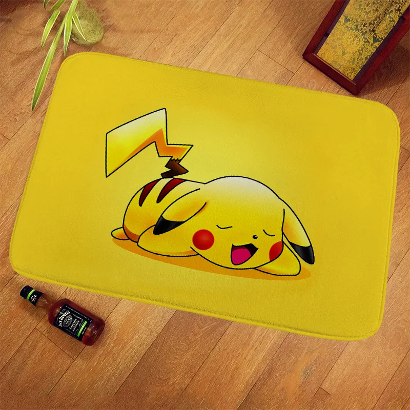 

Новые фланелевые ковры Pokemon Pikachu, милый коврик, коврик для ванной, нескользящий аниме мультяшный стиль, подушка Eevee, абсорбирующий коврик, домашний декор, подарок