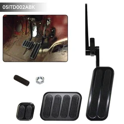 Universal Billet Aluminum Gas Throttle Pedal Kit For Hot Street Rod Chevy Ford  Hot Rod Rat Mopar SBC BBC Black/Silver