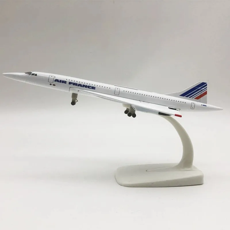 

Модель самолета Concorde Air France, 20 см (8 дюймов), из литого сплава, коллекционная, для домашнего декора, миниатюра, подарок