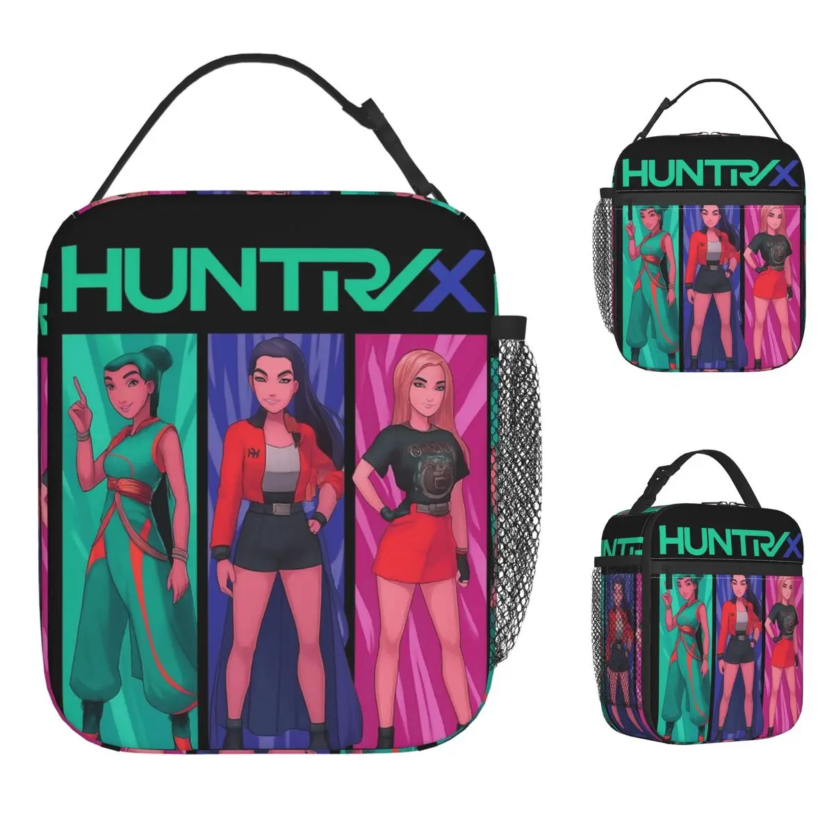 huntrix-kpop-demon-hunters-mira-rumi-zoey-lancheira-para-mulheres-design-lancheira-casual-saco-termico-portatil-oxford-tote-sacos-de-comida