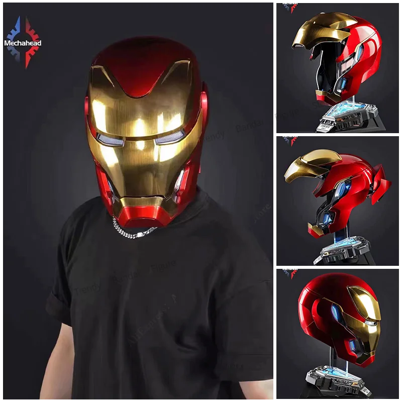 

Mechahead Jarvis Mark50 Iron Man Helmet Electric Luminous Voice Control Wearable Automatic Opening and Closing Boy Gift Model