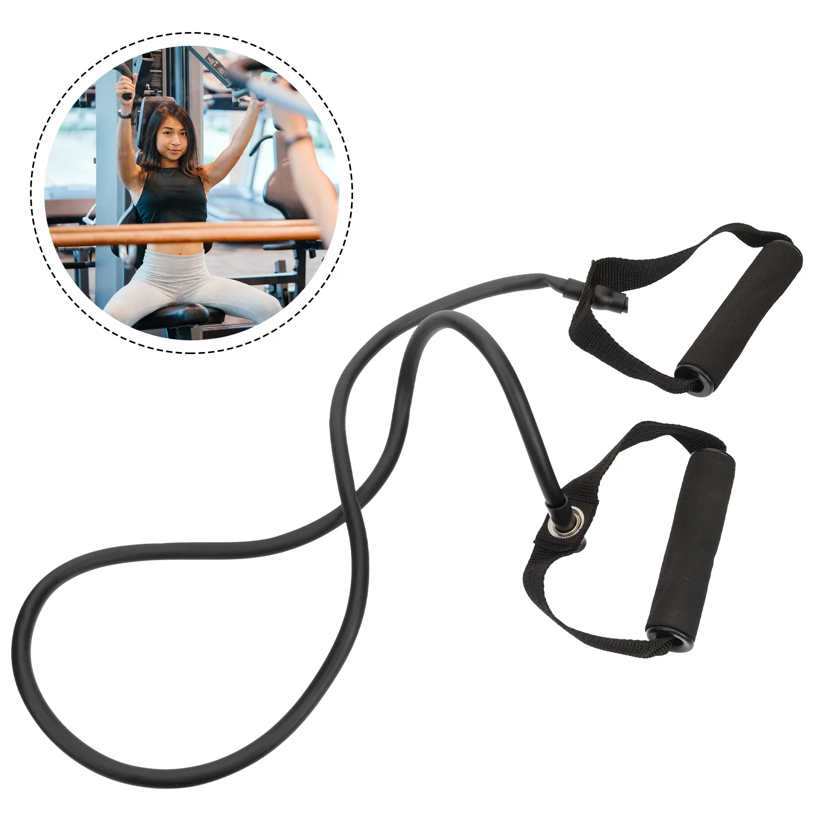

Fitness Resistance Band Chest Expander Equipment Yoga Rope Stretching Strap Bands Handle