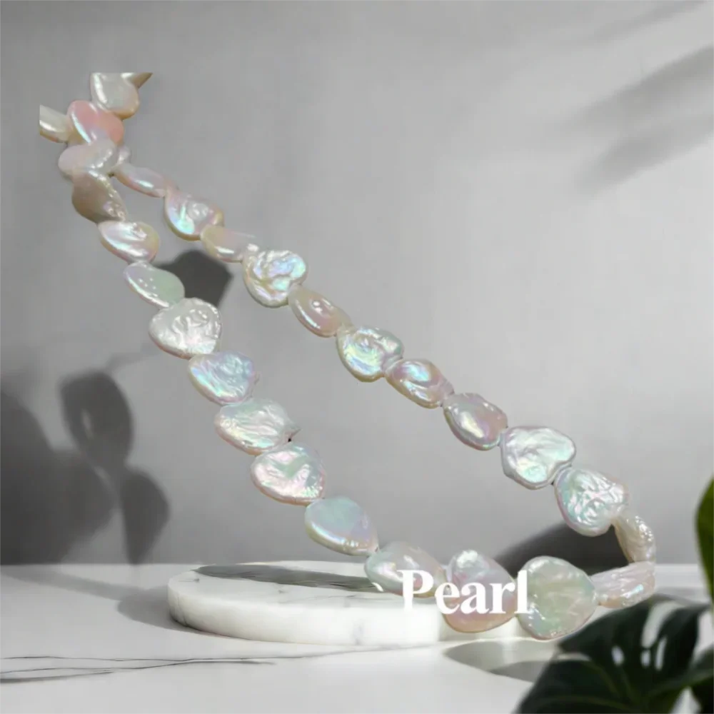 

36CM Natural Freshwater Baroque Pearl Beads Heart Pearl Loose Spacer Beaded for Making DIY Jewerly Necklace Bracelet 13x13mm