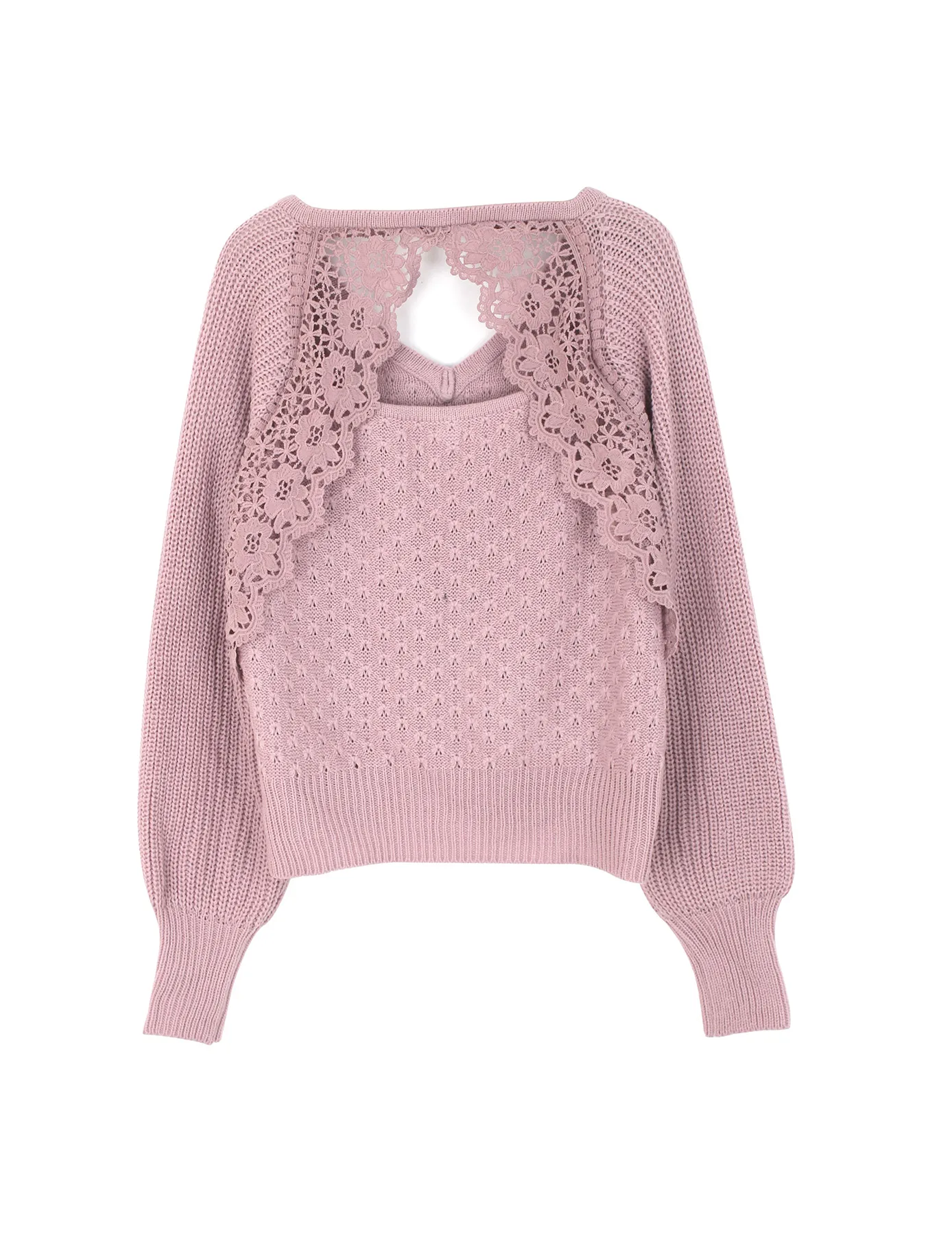 Directional development sweater v-neck long-sleeved pullover long-sleeved lace casual spring and autumn