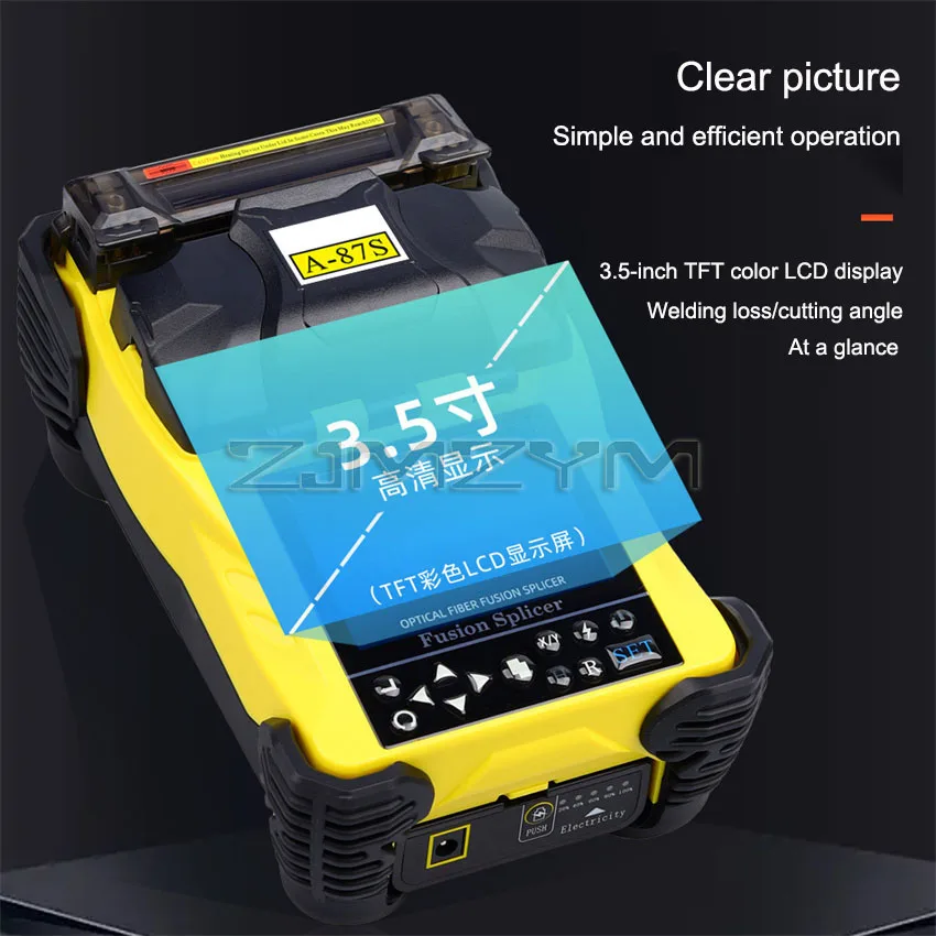 Imagem -02 - Totalmente Automático Mini Fibra Óptica Fusion Splicer Máquina de Solda Fibra Ftth A87s