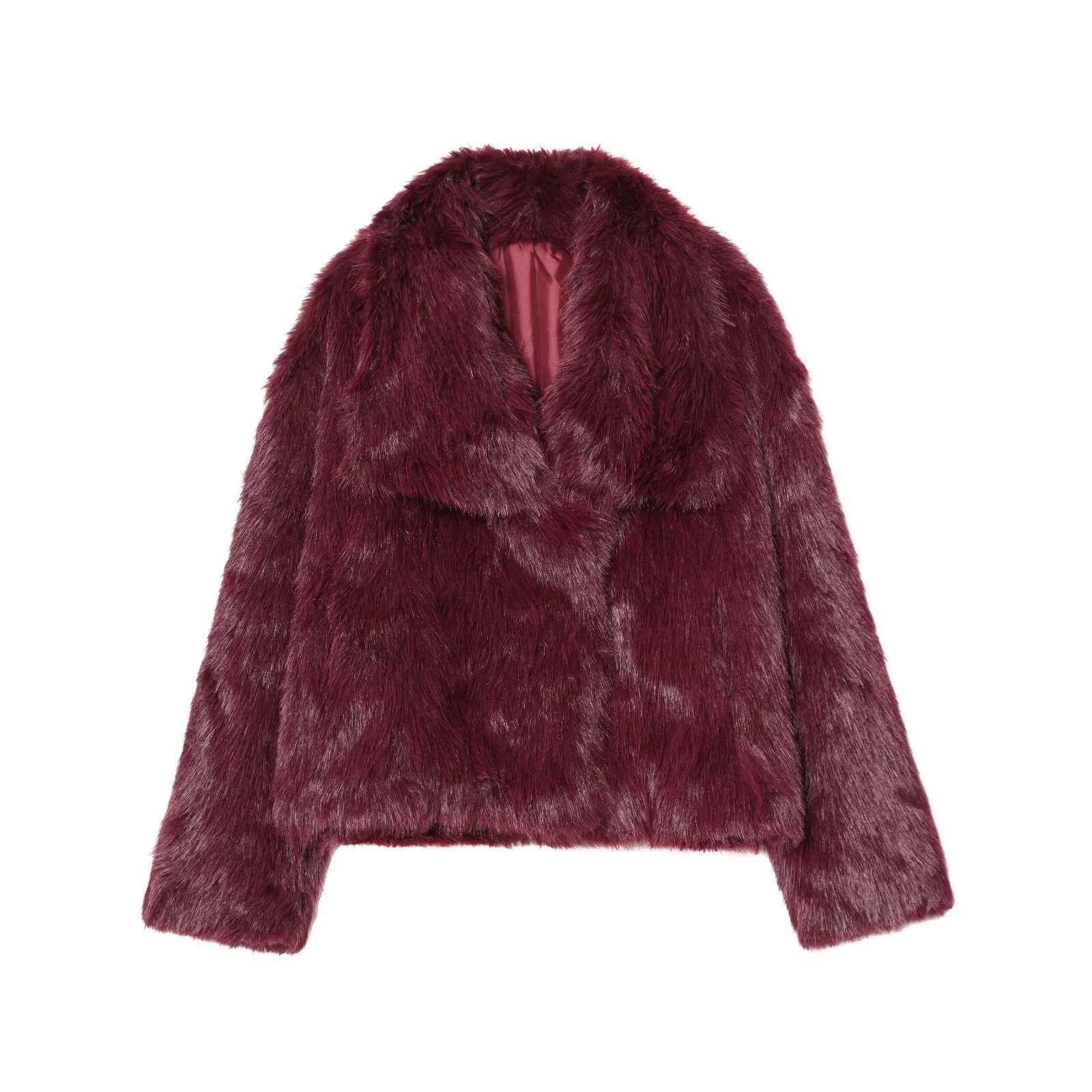 European and American style winter new loose collar French socialite imitation mink fur faux fur effect short jacket