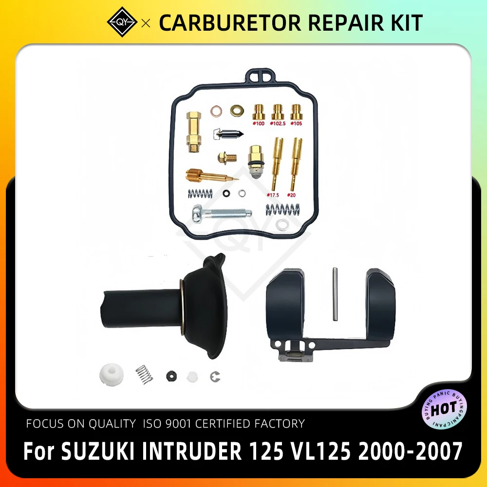 Kit de reparo de diafragma para vedação de carburador de motocicleta, kit de reparo de carburador para suzuki intruder 125 vl125 2000-2007