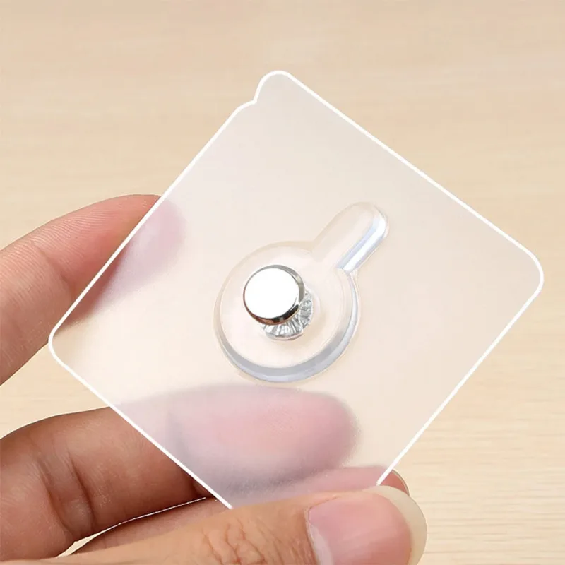 Adhesive Nails Wall Hooks Strong Poster Screw Stickers Wall Hook Closet Cabinet Shelf Pegs Wall Hook Hangers Kitchen Bathroom - view 3