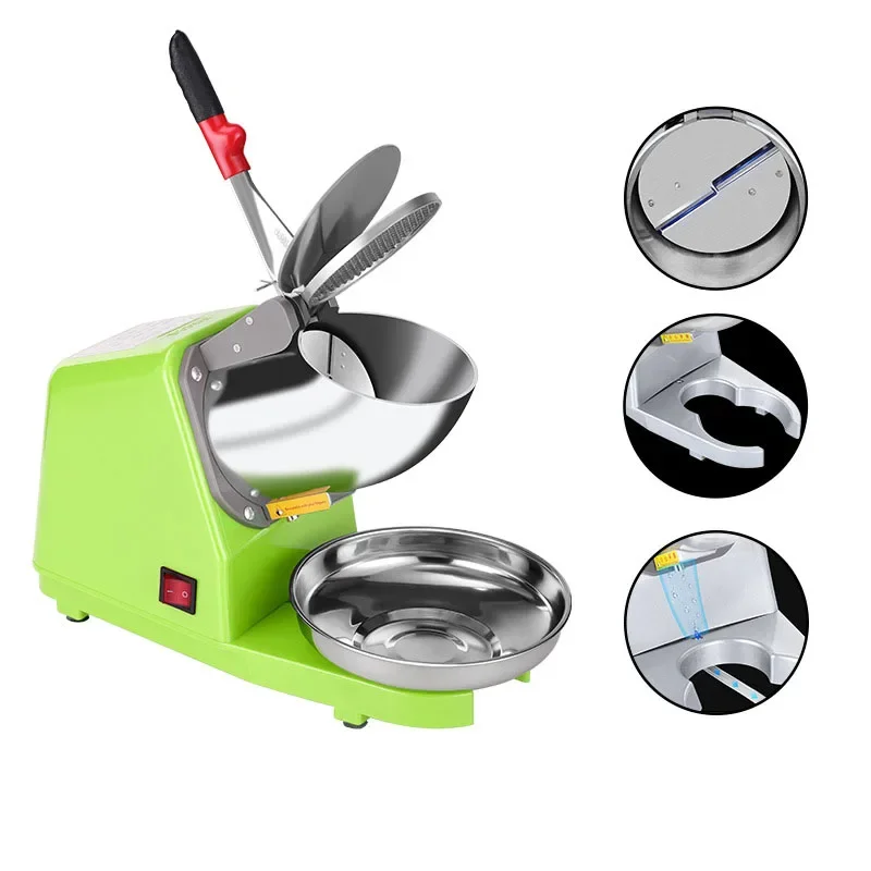 Commercial Household Electric Ice Crusher Machine Shaved Ice Snow Flake Maker For Snow Cone Dessert Making