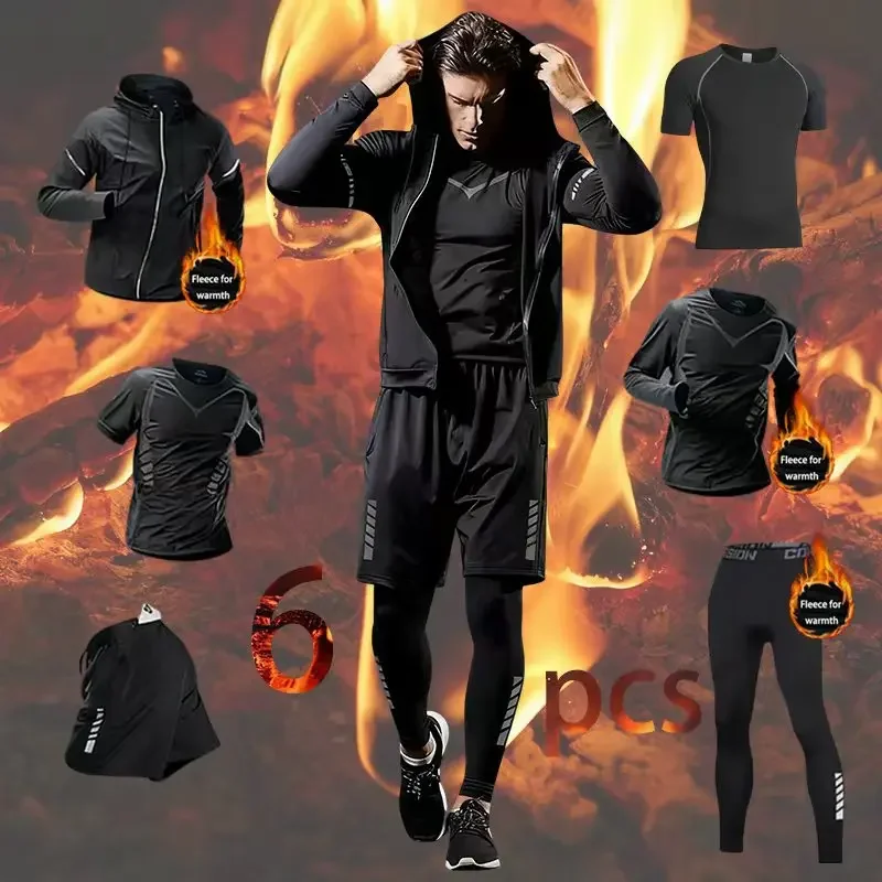 2025 New running warm suit, thick fleece lining, professional sportswear for autumn and winter