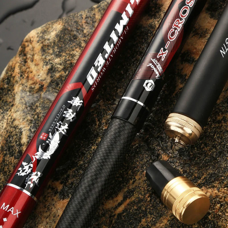 ultra-light carbon stream rod 4.5/6.3/7.2/8/9/10M 4H 28T hand rod crucian carp pole long fishing cane travel feeder fly fishing