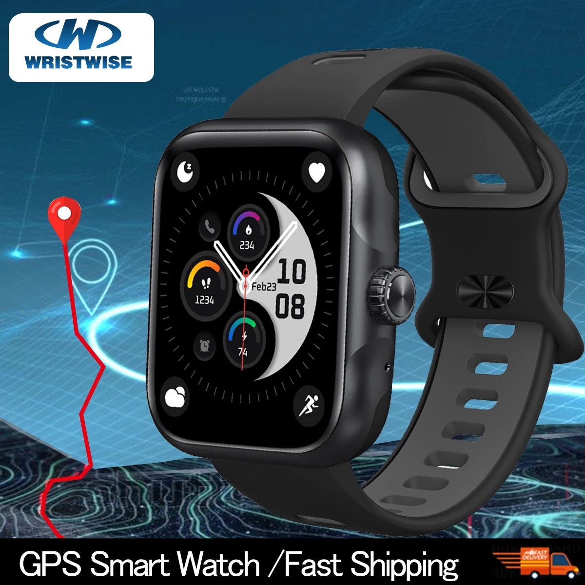 

New Colorful Fashion smartwatch with 1.78-inch high-definition AMOLED screen and built-in high-precision GPS adult sports watch