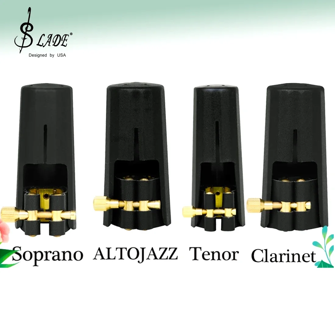 

Альт-сопрано, тенор-саксофон, кларнет, мундштук, лигатура и колпачок, кожаная пряжка для саксофона, зажим, аксессуар для деревянных духовых инструментов